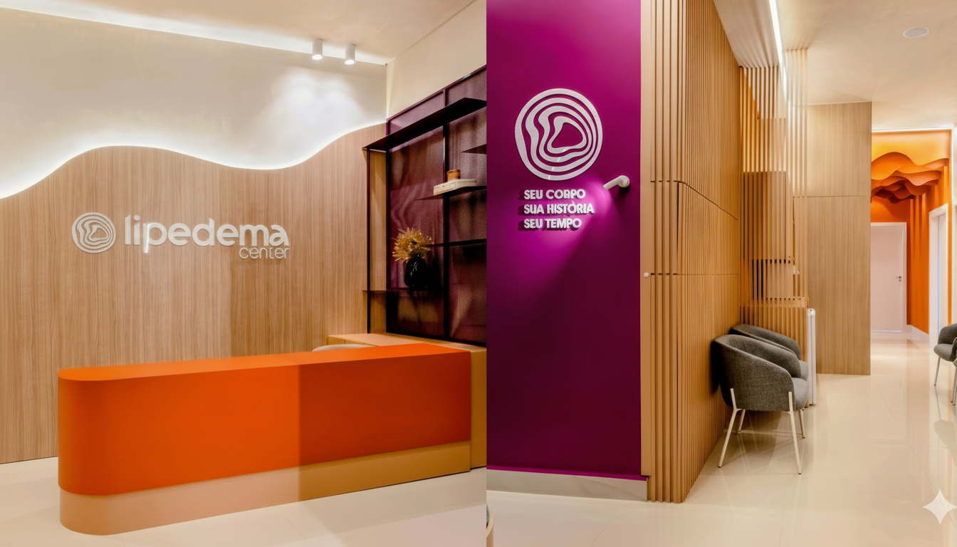Interior sofisticado do Lipedema Center Itajaí